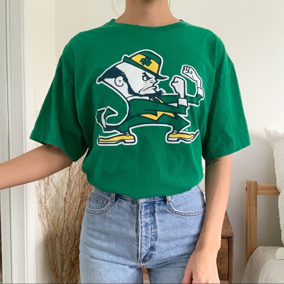 Tops - Fighting Irish Notre Dame Football Green T-Shirt